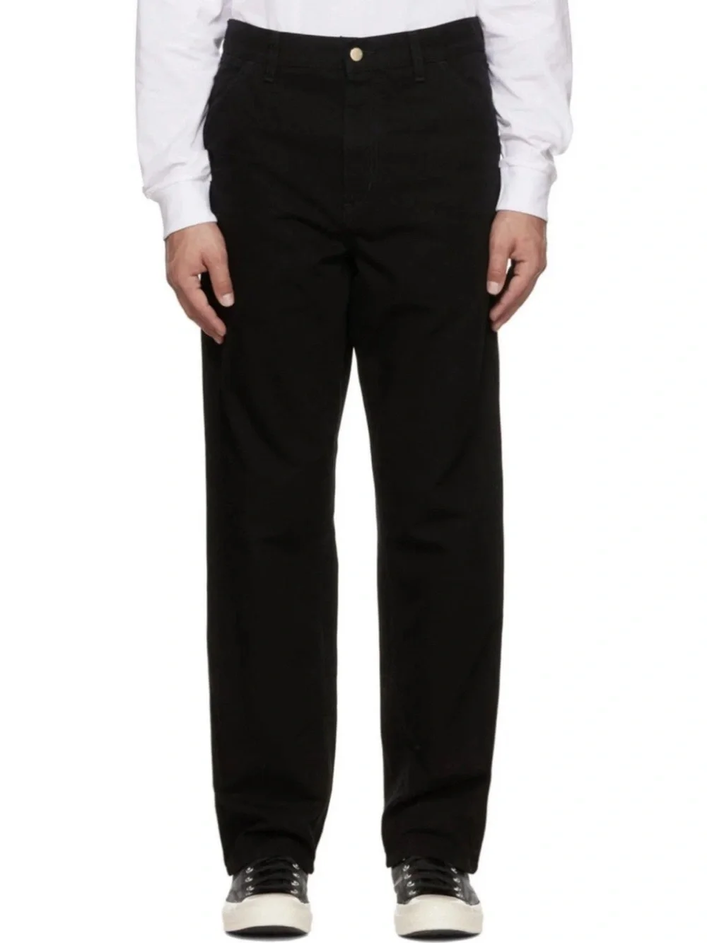 CARHARTT WORK IN PROGRESS Black Organic Cotton Trousers 30X32